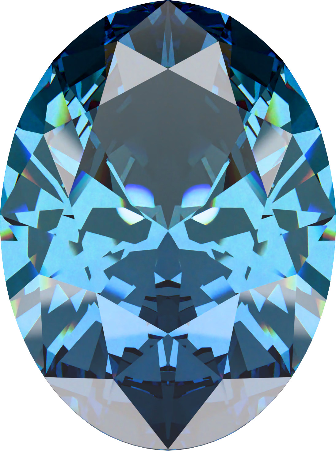 Lös teal safir